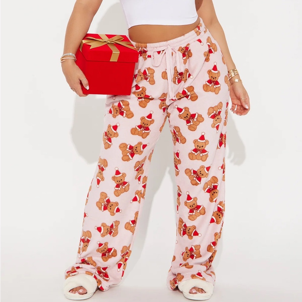 FASHION NOVA “Jolly Teddy Bears Plush Pants”